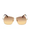 Max Mara Women's 61mm Square Sunglasses In Gold