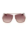 Max Mara Women's 64mm Geometric Square Sunglasses In Brown