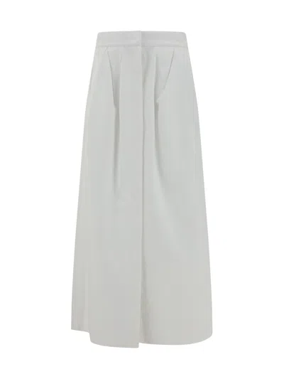 Max Mara Women Alcade Denim Long Skirt In Gray