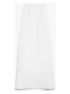 Max Mara High-waisted Pleated Maxi Skirt With Subtle Back Slit In White
