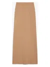 Max Mara Viscose Crepe Skirt In Camel