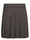 Max Mara Studio Alcuno Pleated Mini Skirt In Grey