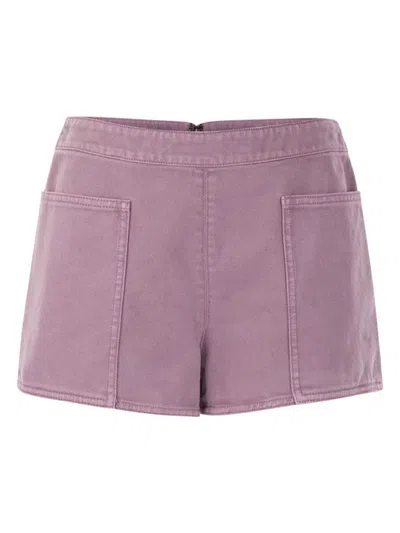 Max Mara Women's Alibi - Cotton Drill Mini Shorts In Glycine