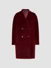 Max Mara Smmroseto Coat In Bordeaux