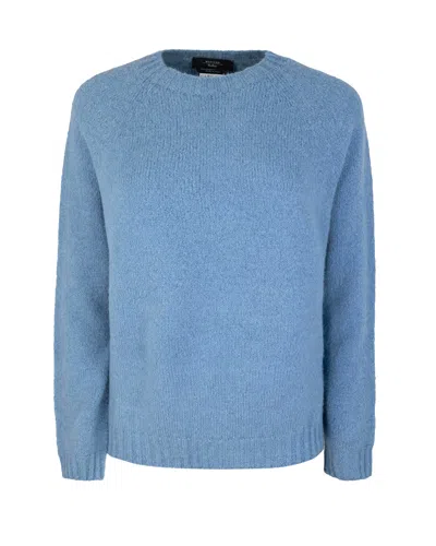 Max Mara Women's Alpaca Blend Crewneck Sweater In Azzurro Cascata