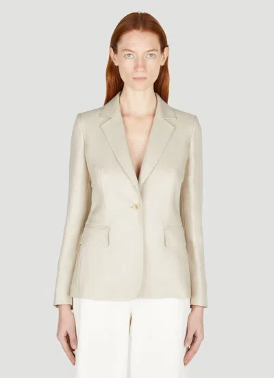 Max Mara Women Alpaca Single Breasted Blazer In Cream