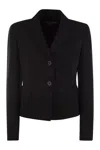 Max Mara Alpino Single-breasted Patch Pocket Jacket In Black
