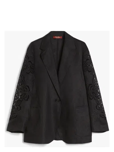 MAX MARA WOMEN'S ANGIZIA JACKET BLACK | SIZE 48 | 2516041012600035