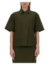 Max Mara Mela Short Sleeve Shirt In Military Green