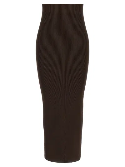Max Mara Brown Viscose Mini Women's Skirt In Black