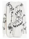 Max Mara Embroidered Wool And Cashmere Dress In White