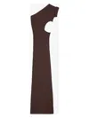 Max Mara One-shoulder Dress Featuring Cut-out Detail In Brown