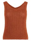 Max Mara Arrigo Knitted Top In Orange