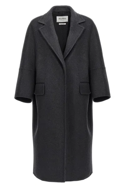Max Mara Sfilata Woman Coat Grey Size 8 Virgin Wool, Cashmere In Gray
