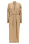 Max Mara Waist Belt Long Length Cardigan Sleeves In White