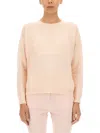 Max Mara Logo Detailed Crewneck Sweater In Cream