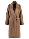 Max Mara Women's Attuale Oversize Belted Coat In Brown