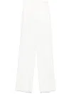 Max Mara Aversa Linen Classic Trousers In White