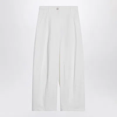 MAX MARA WOMEN'S BAGGY TROUSERS IN COTTON TWILL