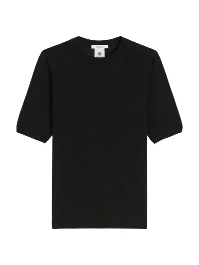 Max Mara Basic Wool Crew Neck Sweater In Black