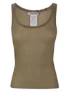 Max Mara Bastia Silk Tank Top In Brown