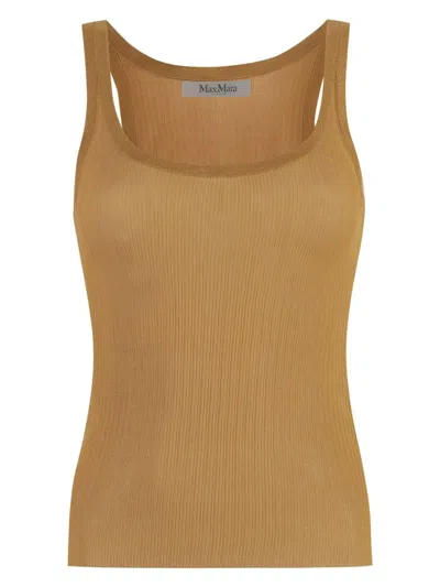 Max Mara Women's Bastia Silk Top In Brown