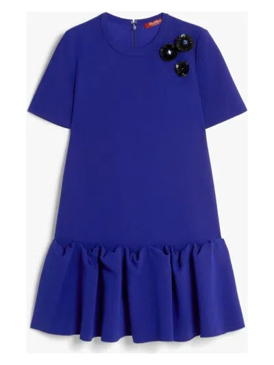 MAX MARA WOMEN'S BAUTTA DRESS PURPLE | SIZE 38 | 2516221033600004