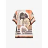 Max Mara Beachwear Ginepro Multicolor Blouse In Beige