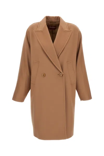 Max Mara Women Beige Trench Coat In Brown