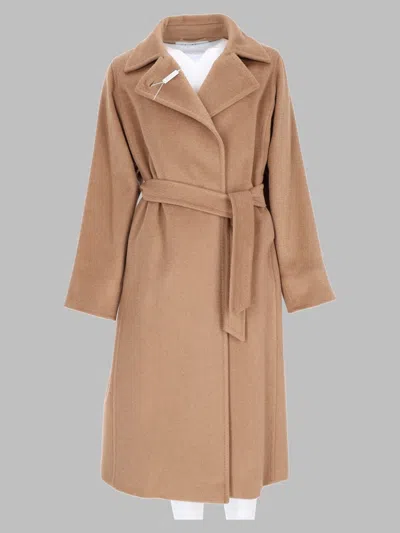 Max Mara Camel Hair Fitted Jacket In Brown