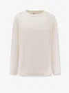 Max Mara Women Berma Cotton And Silk Sweatshirt In White