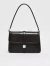 Max Mara Bianca Leather Shoulder Bag In Black