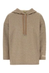 Max Mara Biscotto Cotton Blend Rally Sweatshirt In Brown