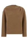 Max Mara Cashmere Blend Oxa Sweatshirt With Asymmetric Neckline
