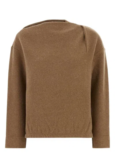 MAX MARA WOMEN'S BISCUIT CASHMERE BLEND OXA SWEATSHIRT