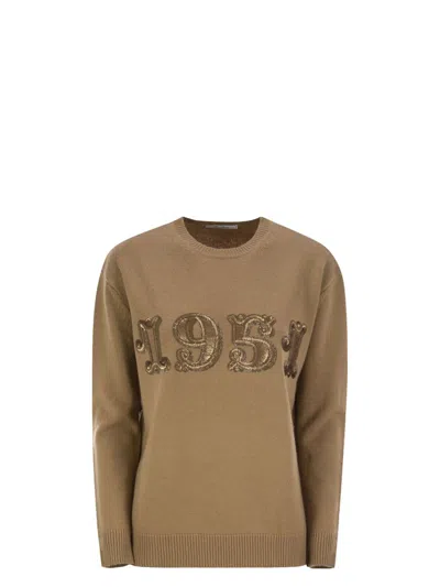 Max Mara Women's Biscuit Wool Blend Plata Sweater