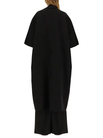 Max Mara Long Cotton Shirt Dress In Black