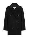 Max Mara Women Black 101801 Short Icon Coat Rebus Coat