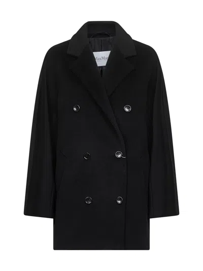 Max Mara Women Black 101801 Short Icon Coat Rebus Coat