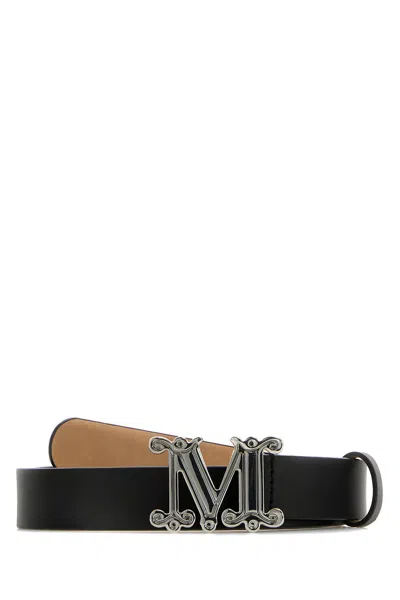 Max Mara Women Black Leather Belt