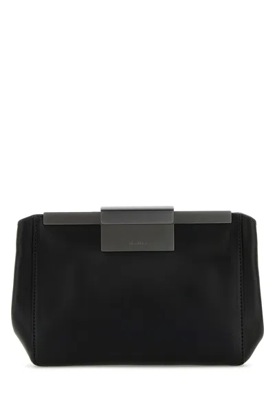 Max Mara Women Black Leather Belt Bag