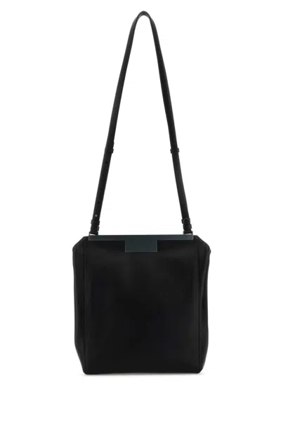 MAX MARA WOMEN BLACK LEATHER MMSUMMER SHOULDER BAG, ONESIZE LUXURY SHOULDER BAGS FOR WOMEN DARVEYS