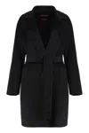 Max Mara Studio Wool Robe In Black