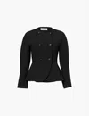 Max Mara Womens Black Seggio Inverted-lapel Regular-fit Woven Jacket In Black