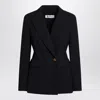 Max Mara Blue Gabardine Pagano Blazer