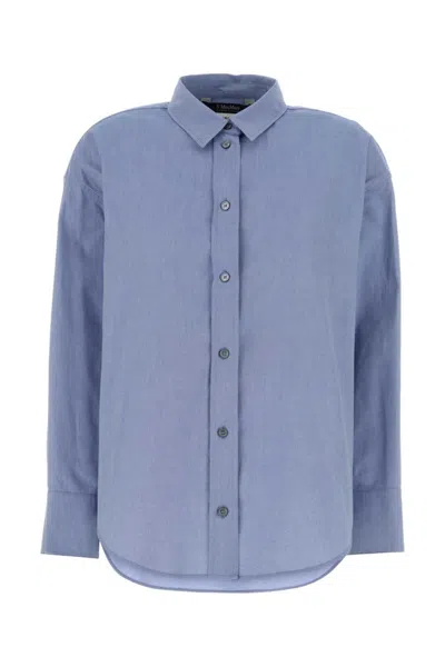 Max Mara Blue Relaxed Solid Shirt