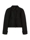 Max Mara Boxy Jacket In Technical Mesh In Black