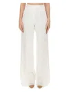 Max Mara Elegant Wide Leg Pants In White