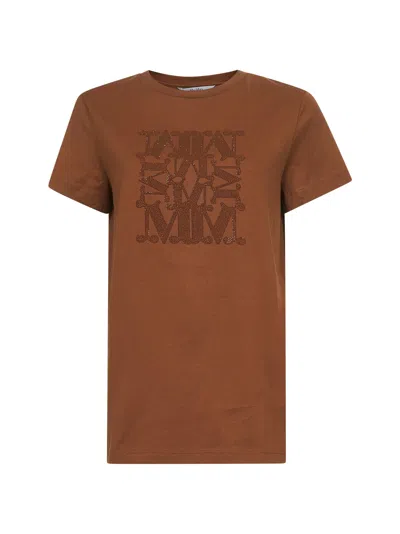 Max Mara Women Brown Cotton Maxmarabesque Giovane T-shirt