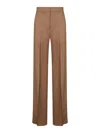 Max Mara Women Brown Light Wool Fernet Straight Trousers<br/>